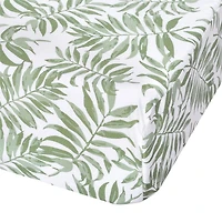 Crib Fitted Sheet - Tropical Green