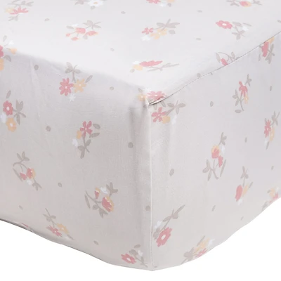 Baby Crib Fitted Sheet - Flowers