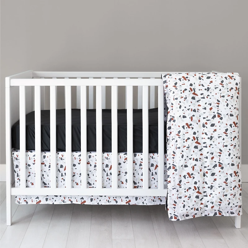 Baby Crib Fitted Sheet - Charcoal