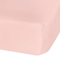 Baby Crib Fitted Sheet - Pink Muslin