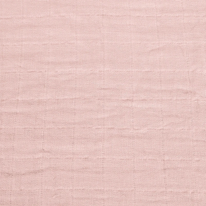 Baby Crib Fitted Sheet - Pink Muslin