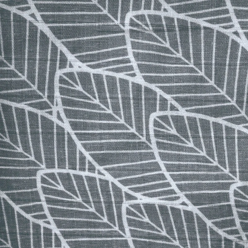 Baby Crib Fitted Sheet - Muslin Charcoal Leaves