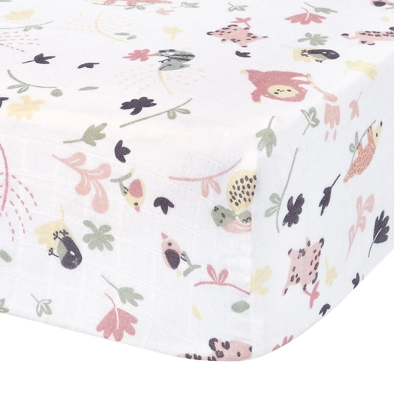 Baby Crib Fitted Sheet - Lotus Muslin