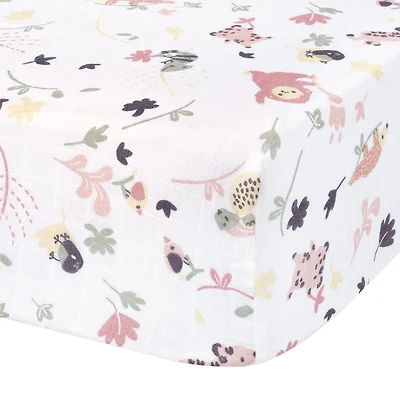 Baby Crib Fitted Sheet - Lotus Muslin