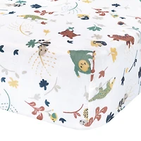 Baby Crib Fitted Sheet - Green Muslin