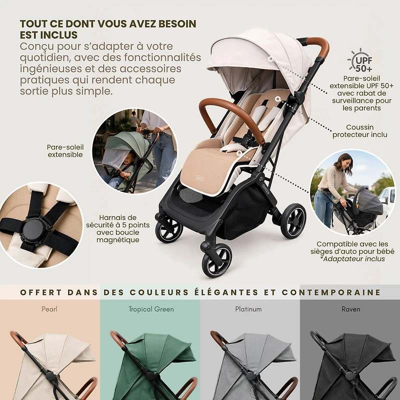 Oxygen V3 Stroller - Pearl
