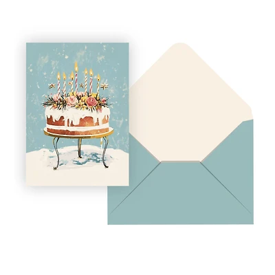 Carte Souhait De Fête Gâteau