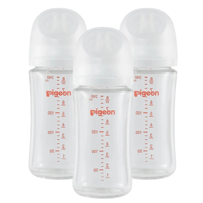 Glass Bottle Set of 3 8oz With M Nipple