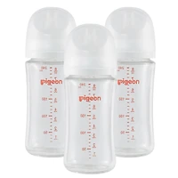 Glass Bottle Set of 3  8oz With M Nipple