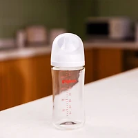 Glass Bottle Set of 3  8oz With M Nipple