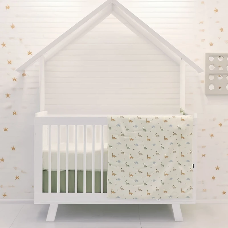 3-Piece Crib Bedding Set - Dinosaurs