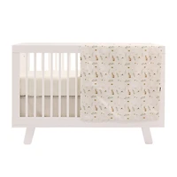 3-Piece Crib Bedding Set - Gooses and Rabbits