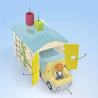 Ouvrier Avec Camion Et Garage