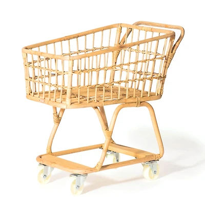 Panier d'Épicerie en Rotin