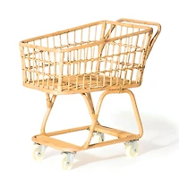 Panier d'Épicerie en Rotin