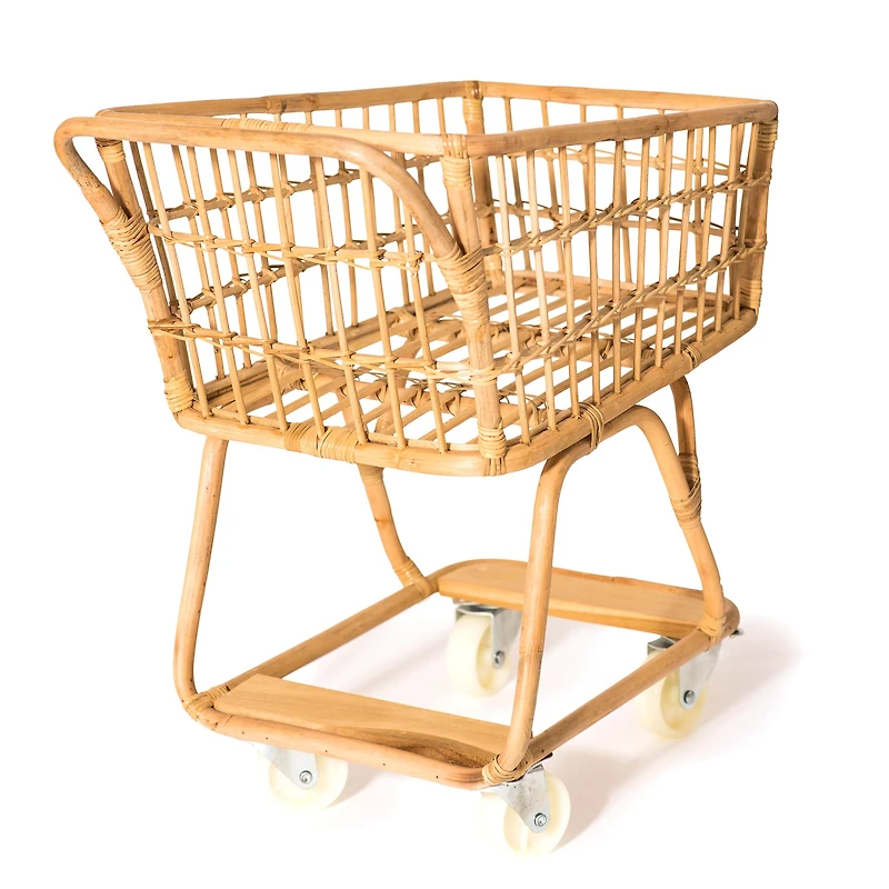 Rattan Grocery Cart