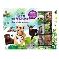 Mon coffret livre et jeu de mémoire des bébés animaux