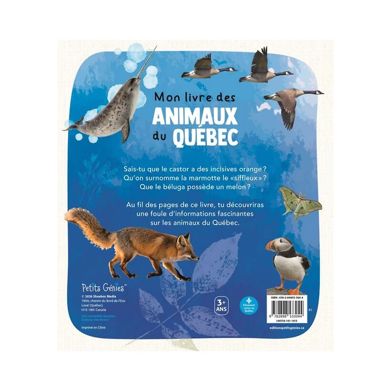 Mon Livre Des Animaux du Québec
