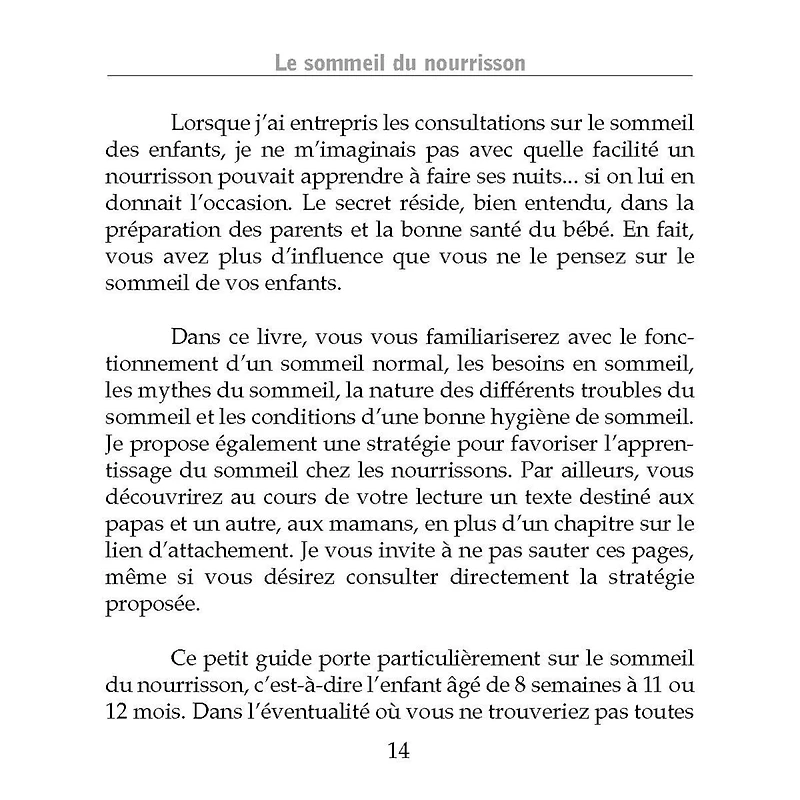 Le Sommeil du Nourisson - 2e Édition