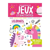 Licornes - Mon grand bloc de jeux et d'activités