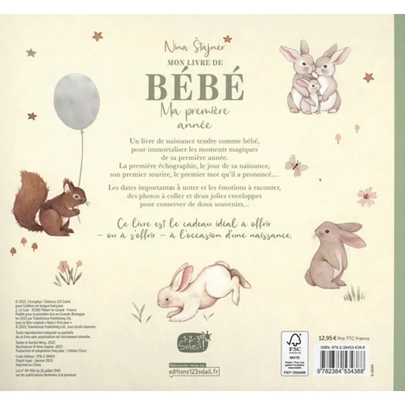 Mon livre de bébé. Ma première année