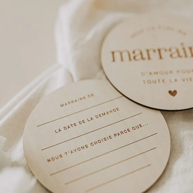 Pastilles en Bois - Marraine