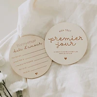 Pastille de naissance en bois Mon tout premier jours