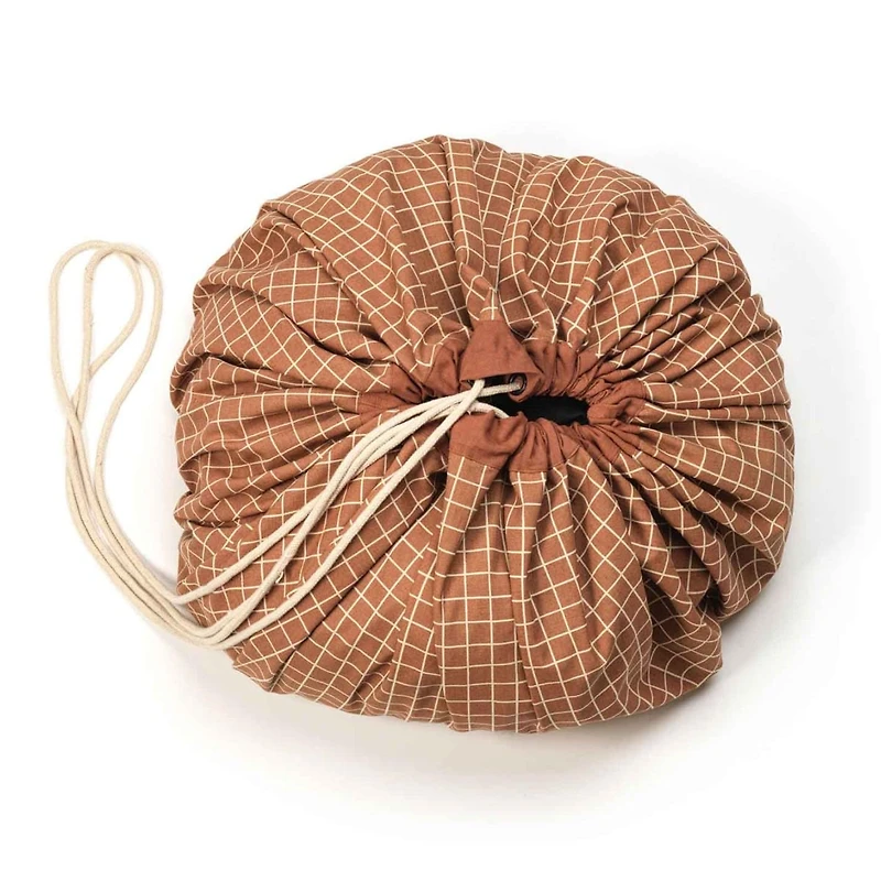 Organic Grid Brown Storage Bag