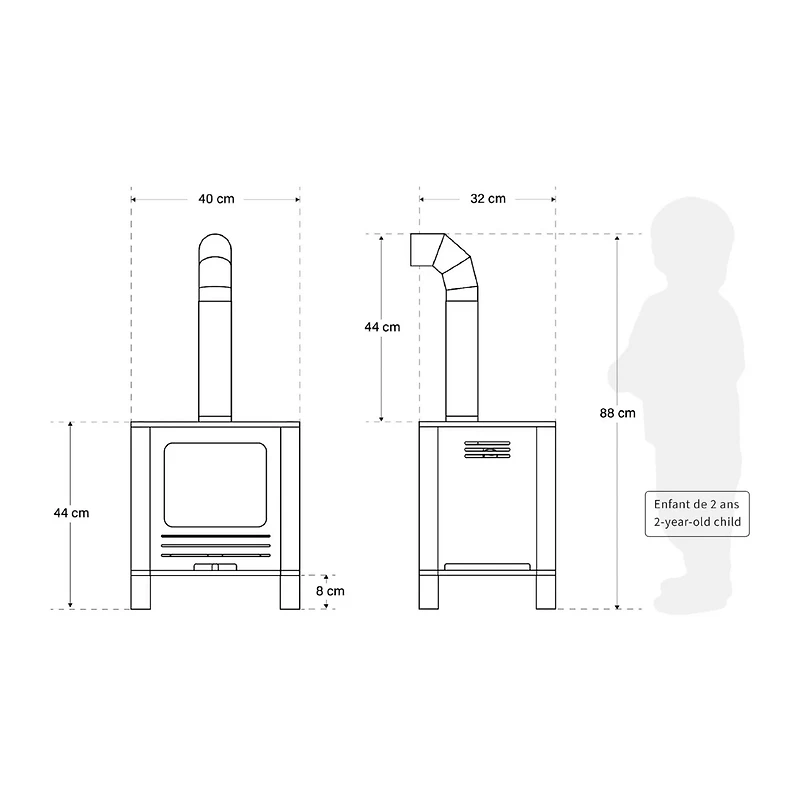 Nordik Fireplace - Naturel/Sage