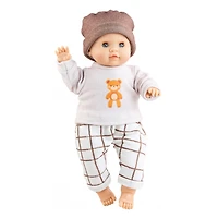 Doll Los Manus Baby Juan with Hat and Pull 