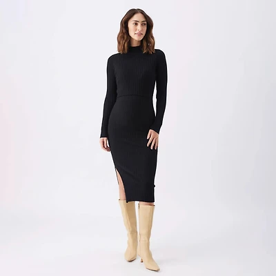 Robe Côtelée Allaitement Nella