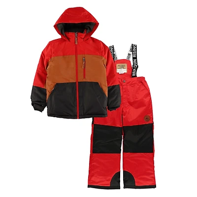 Habit de Neige Colorblock Rouge 4-14ans