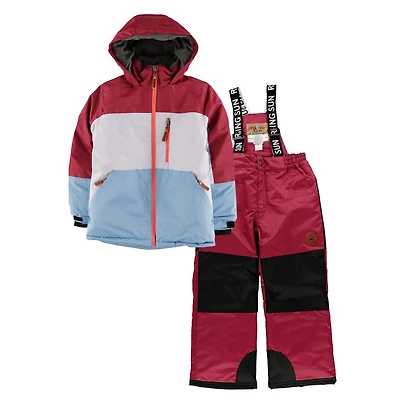 Habit de Neige Colorblock Bordeaux 4-14ans