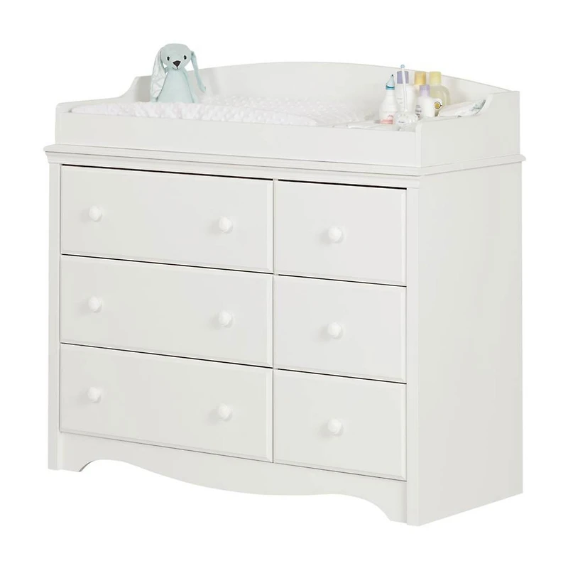 Changing table / Dresser with 6 Drawers Angel - White 
