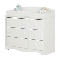 Changing table / Dresser with 6 Drawers Angel - White 