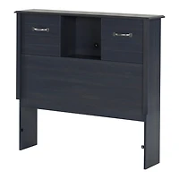 Twin Bookcase Headboard with Doors - Ulysses Blueberry