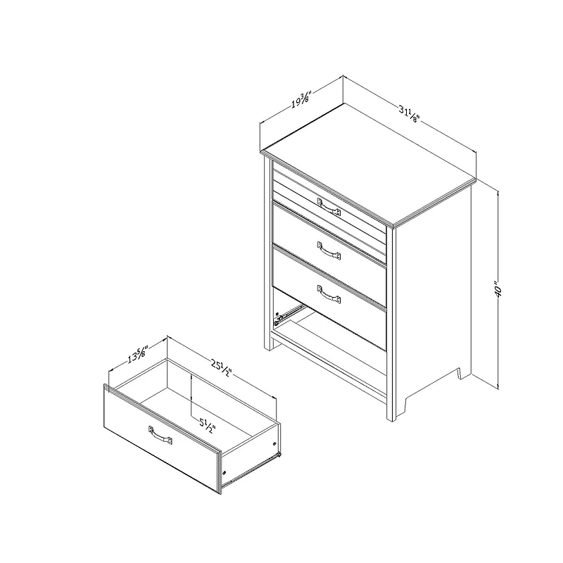 Commode 4 Tiroirs Ulysses - Myrtille