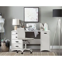 Sewing Craft Table and Storage - Artwork Pure White