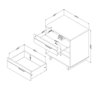 Nightstand Fynn - Oak Gris