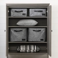 Armoire de Rangement 2 Portes - Versa Érable Cendré