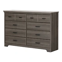 Commode Double 8 Tiroirs - Versa Érable Cendré