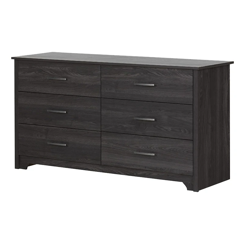 6-Drawer Double Dresser - Fusion Gray Oak