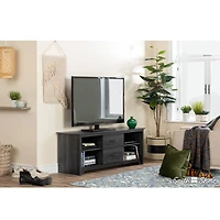 Meuble TV Fusion avec Tiroirs pour Télé jusqu’à 60" - Chêne Gris