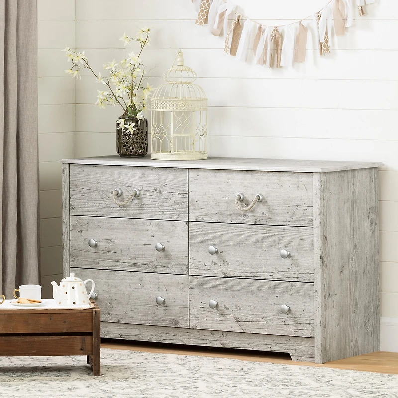 Commode Double 6 Tiroirs - Aviron Pin Bord de Mer