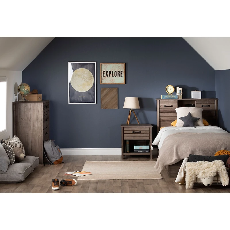 1-Drawer Nightstand Ulysses - Fall Oak