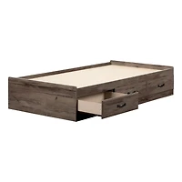 Twin Mates Bed with 3 Drawers Ulysses - Fall Oak