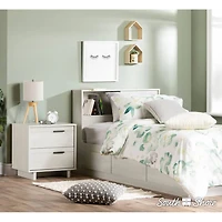 Table de Nuit 2 Tiroirs Fynn - Chêne hivernal