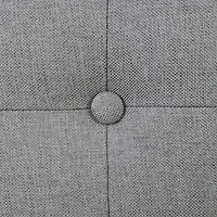 Fusion Upholstered Platform Double  Bed and Headboard - Grey 