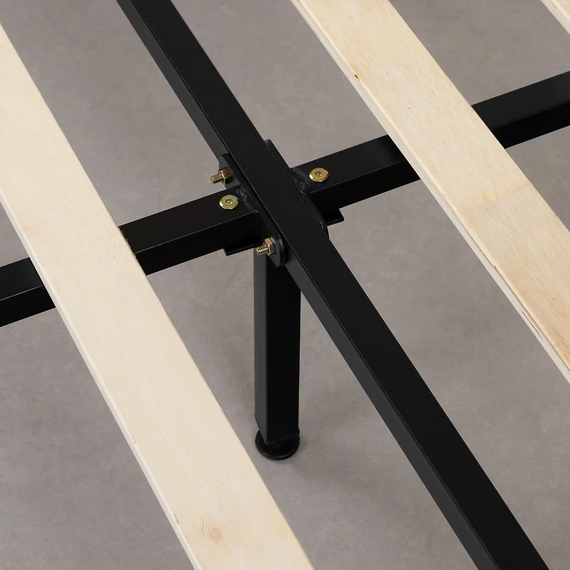 Lit Grand Complet Rembourré - Gravity Charbon Mat