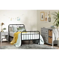 3 Drawers Dresser with Cotton Candy Baskets - Soft Gray 